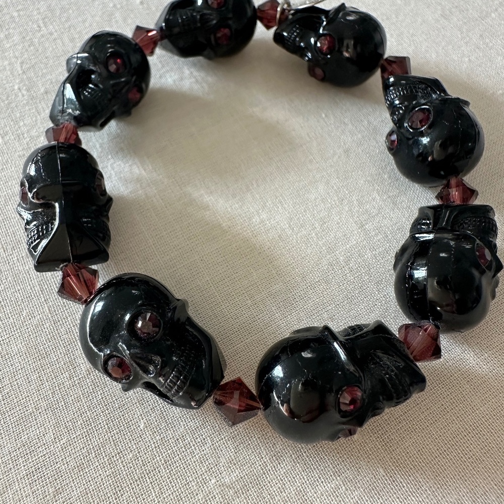 Carved skull bracelet